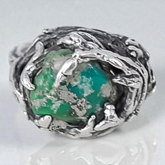 Bracelet manchette en argent sterling 925 avec topaze bleue Turquoise